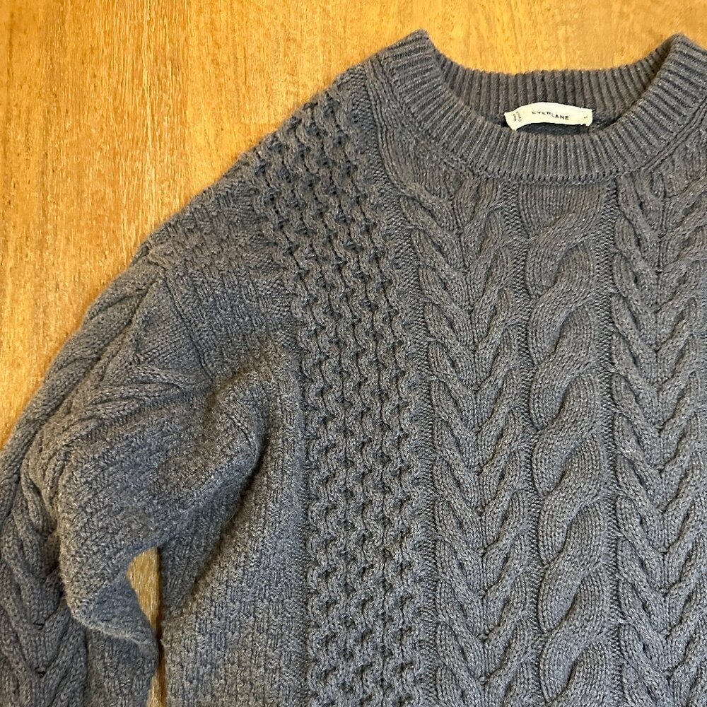 Everlane M Gray Herringbone Sweater